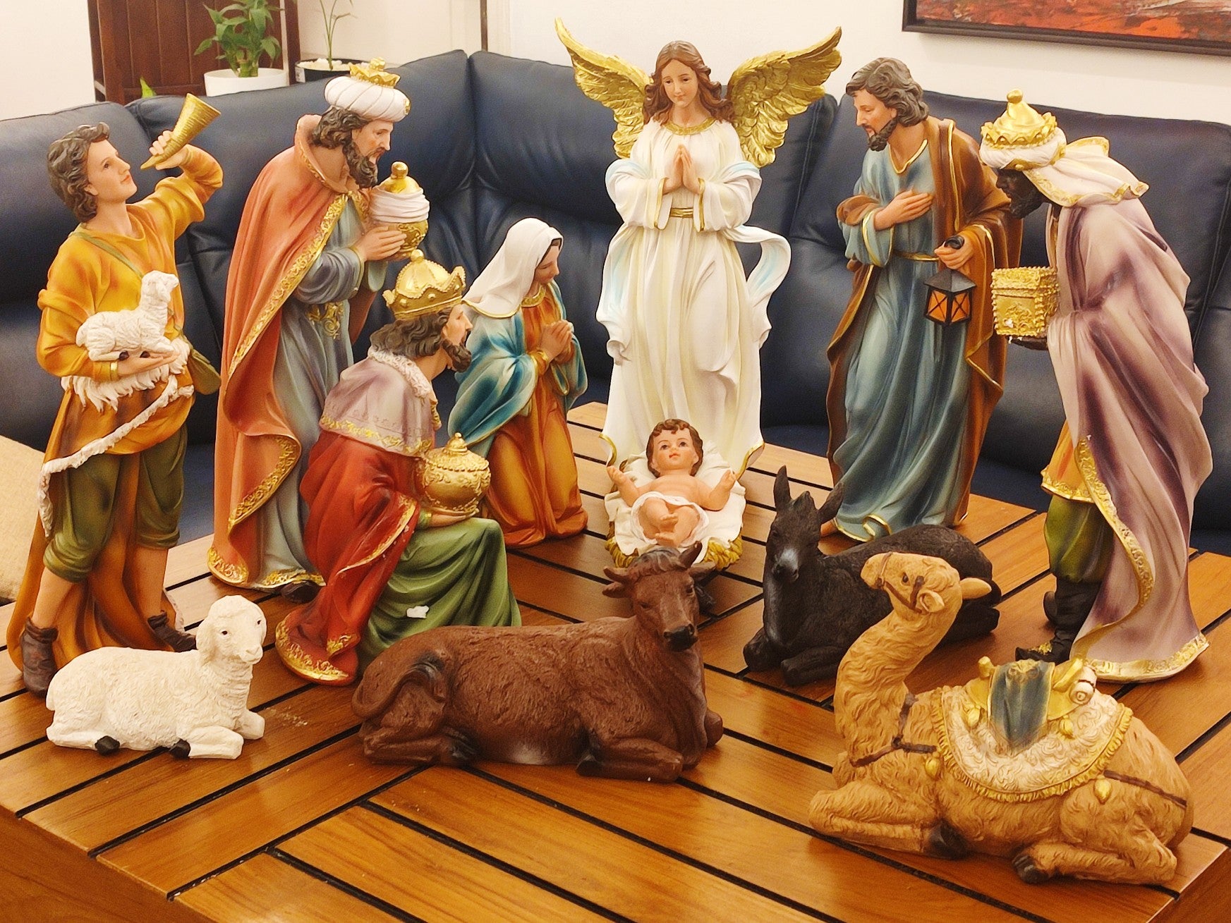 Buy　Online　16　Set　Christmas　Crib　Nativity　Words　Inch　India　–　Living