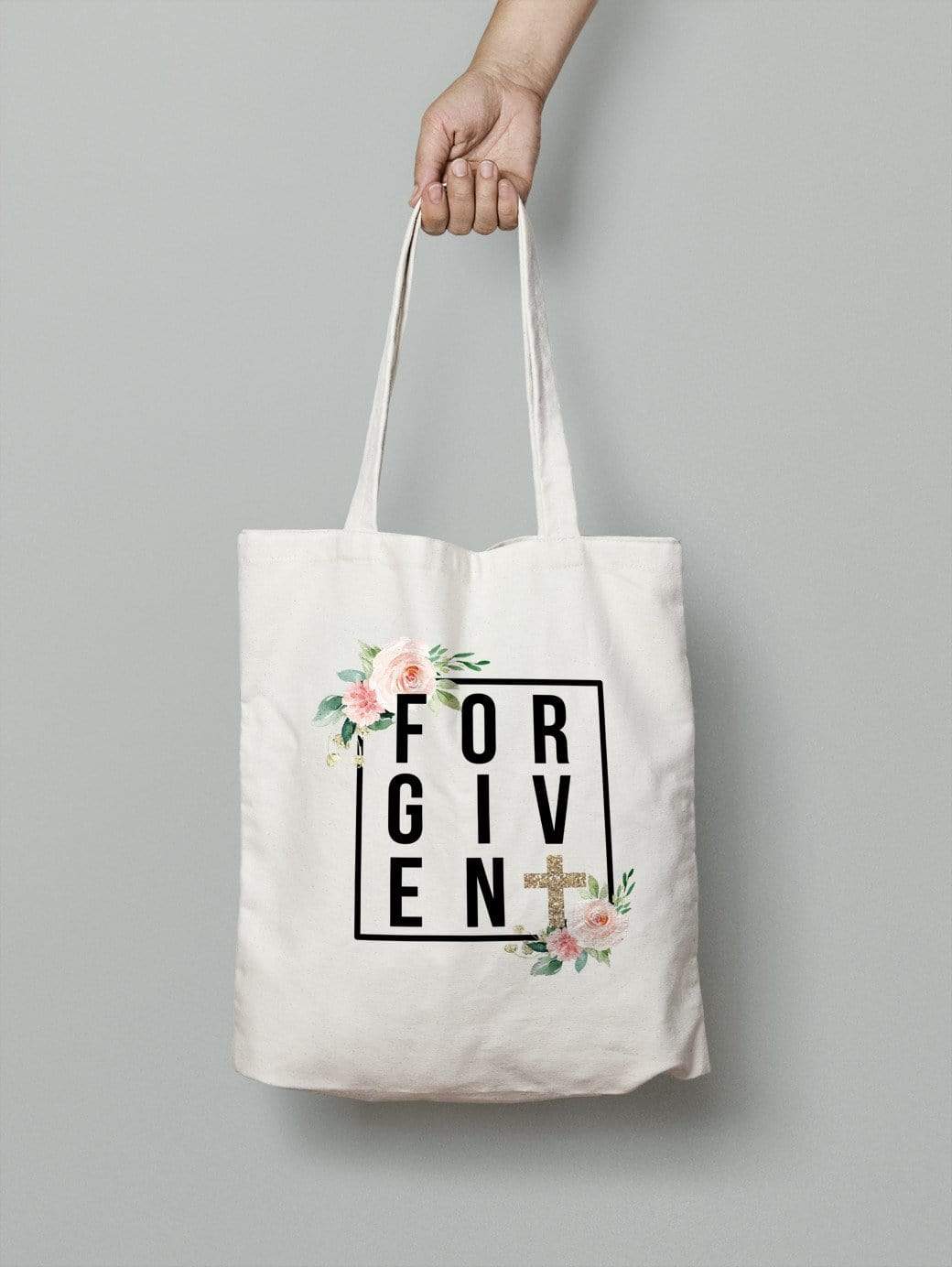 Forgiven - Tote Bag, 100% Cotton, Zipper Handle