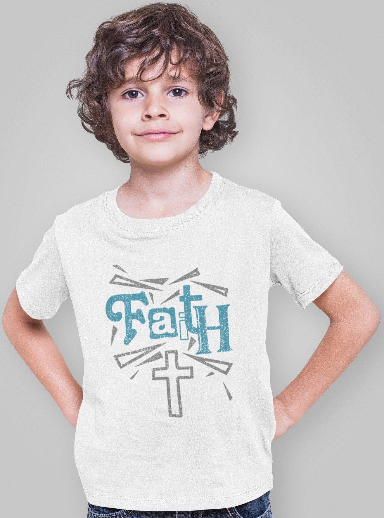 Living Words Kids Round Neck T Shirt Boy / 0-12 Mn / White Faith