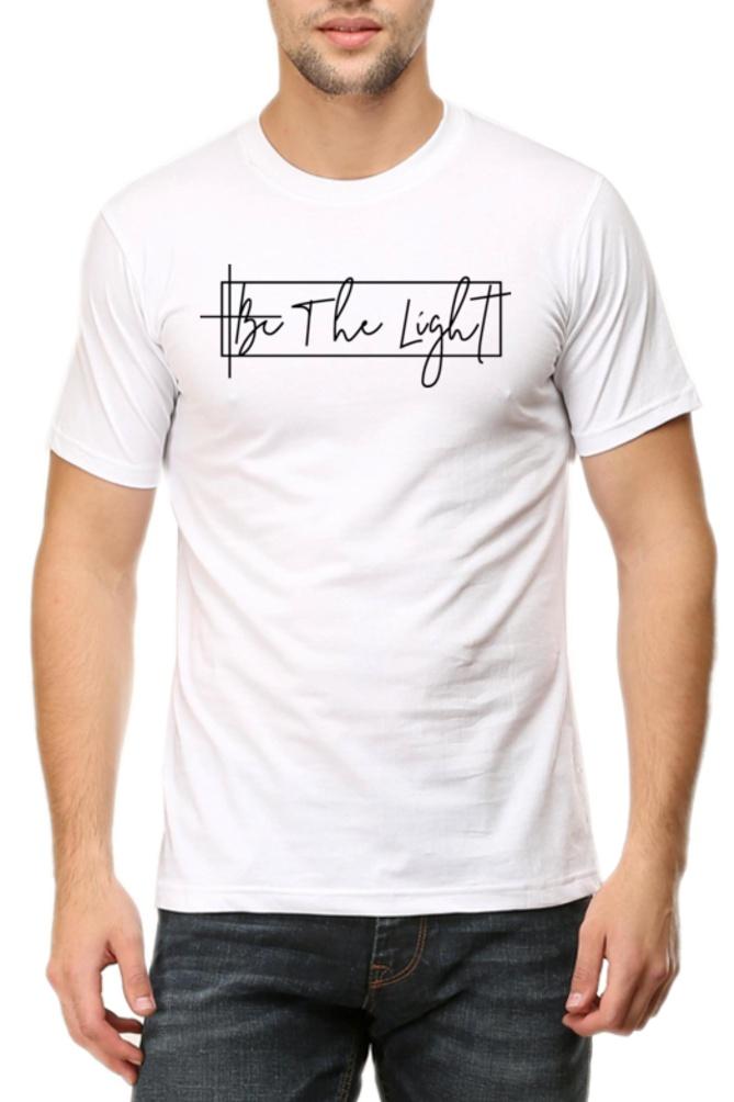 Living Words Men Round Neck T Shirt S / White BE THE LIGHT - CHRISTIAN T-SHIRT