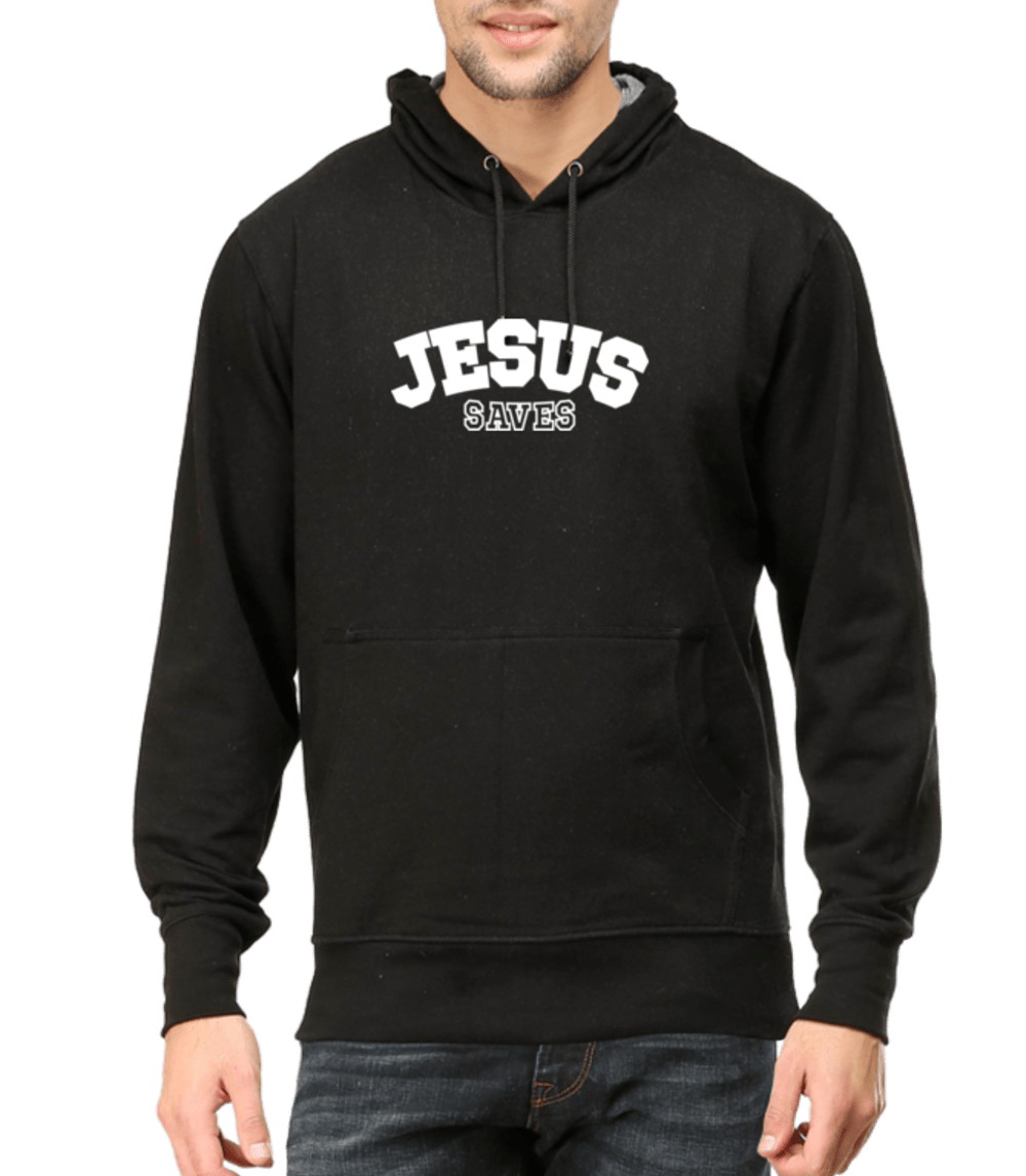 Living Words Unisex Hoodie S / Black JESUS SAVES - UNISEX HOODIES