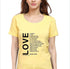 Living Words Women Round Neck T Shirt S / Yellow Love - Christian T-Shirt