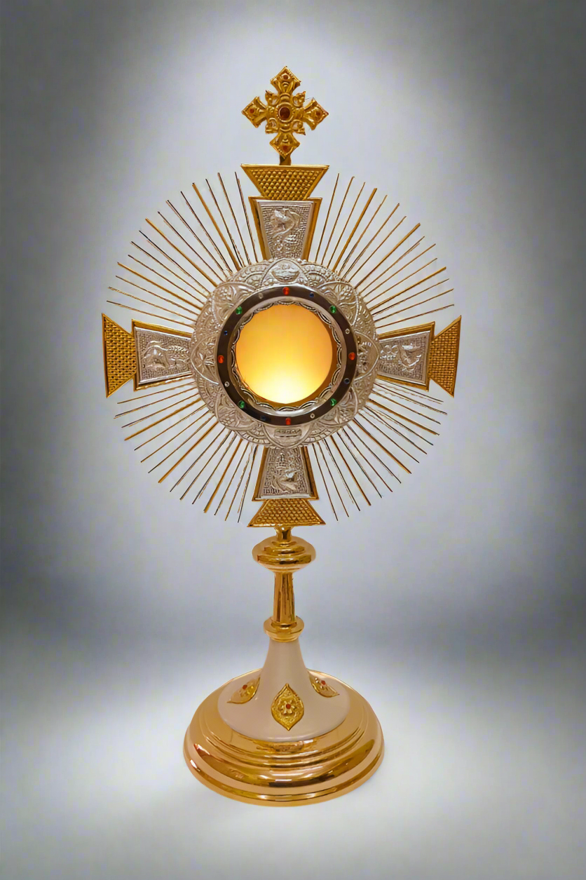 Monstrate Definition Uplift Your Sanctuary: Handcrafted, Gold-Plated Monstrance MON217 ...