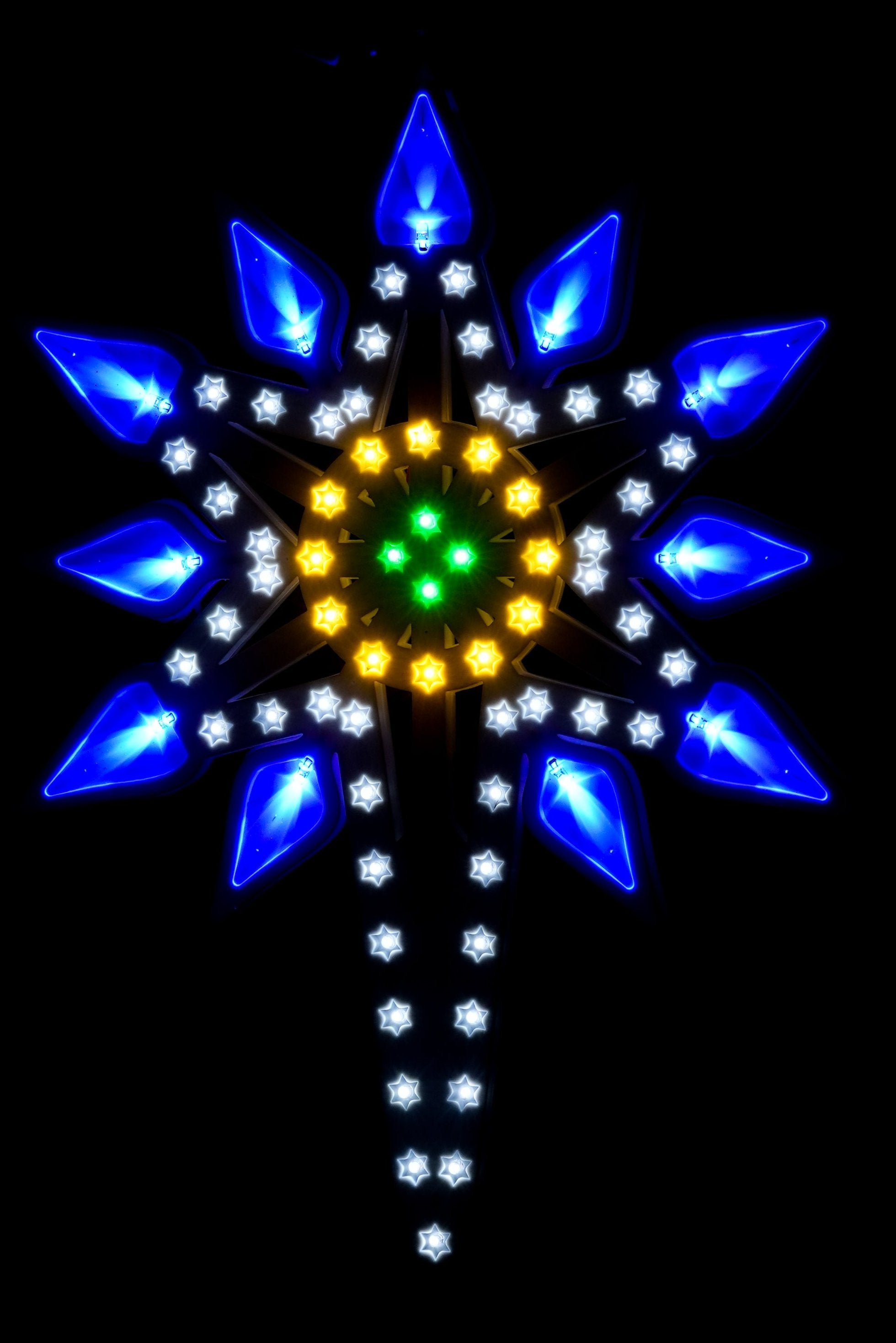 Blue Leaf LED Star