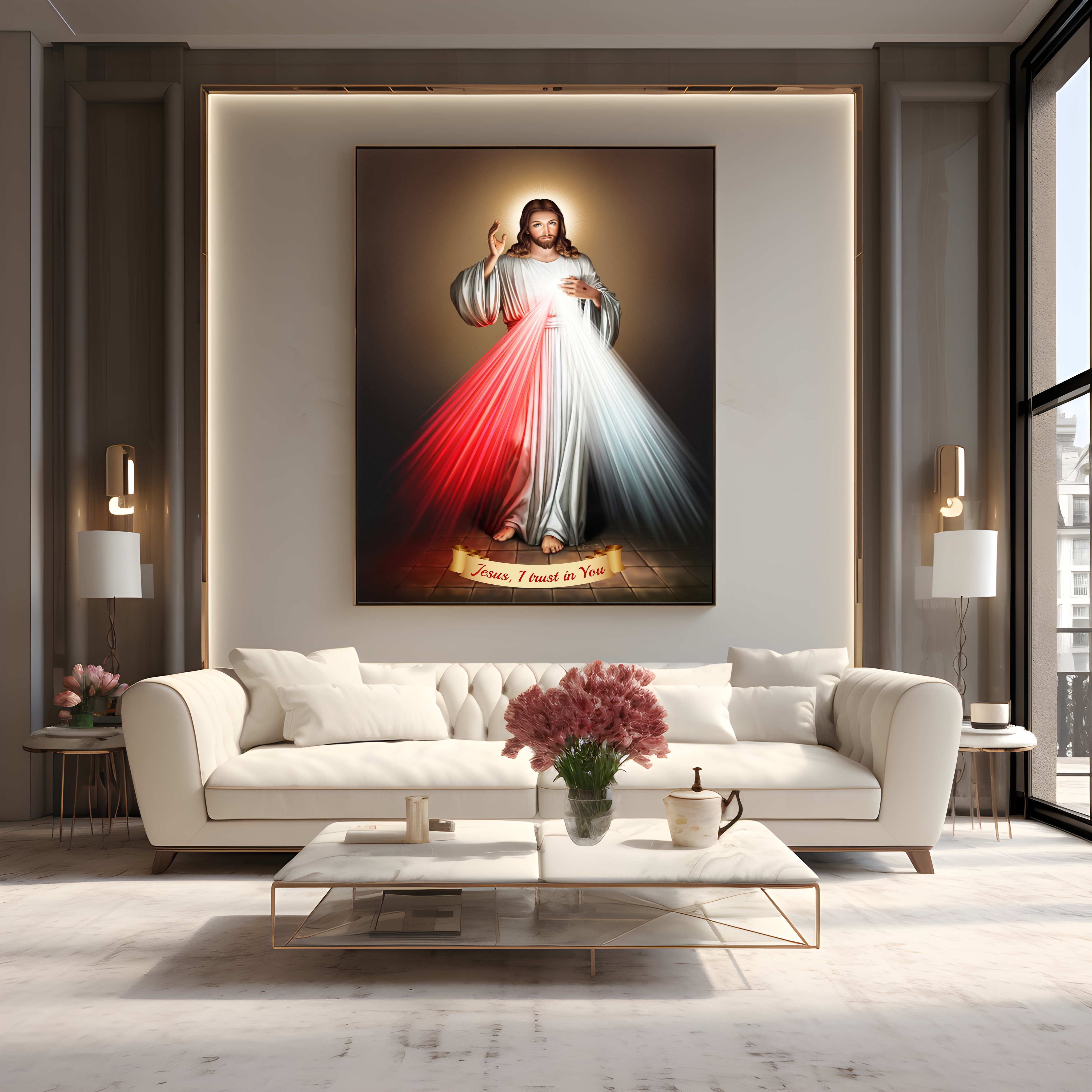 Divine Mercy JP1A Canvas Floater