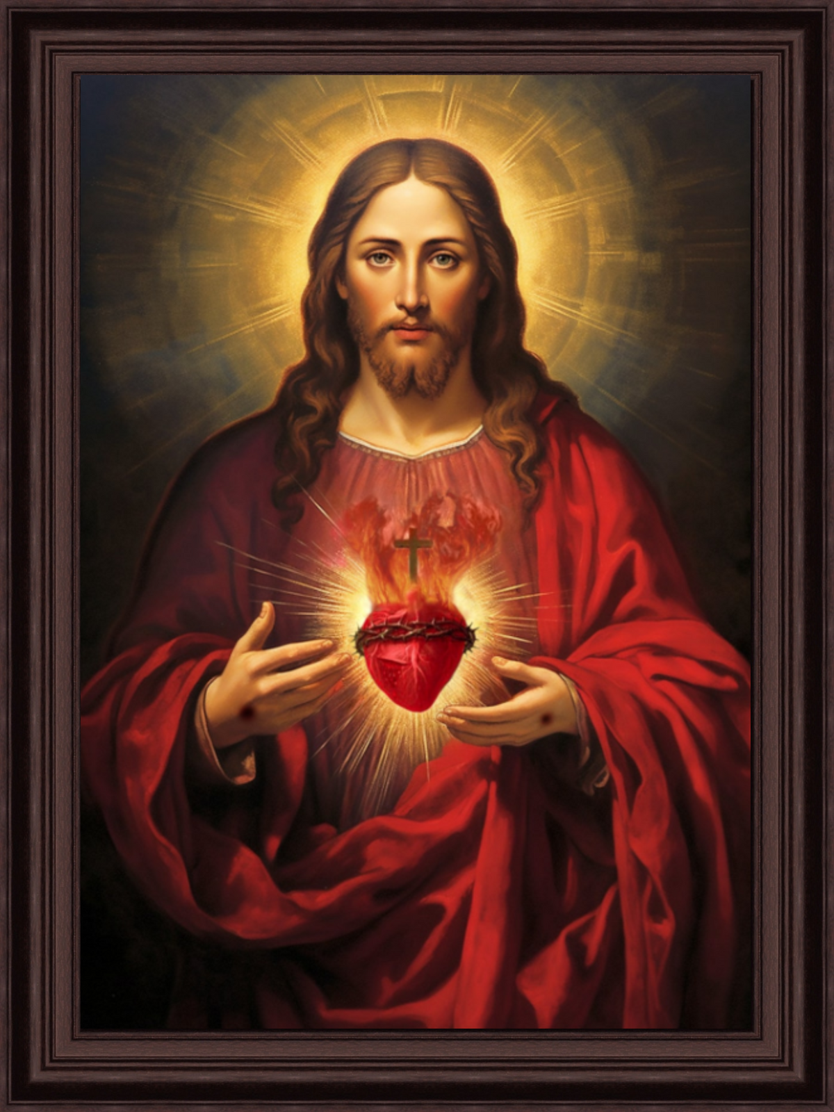 Jesus Portrait LED Frame – Living Words