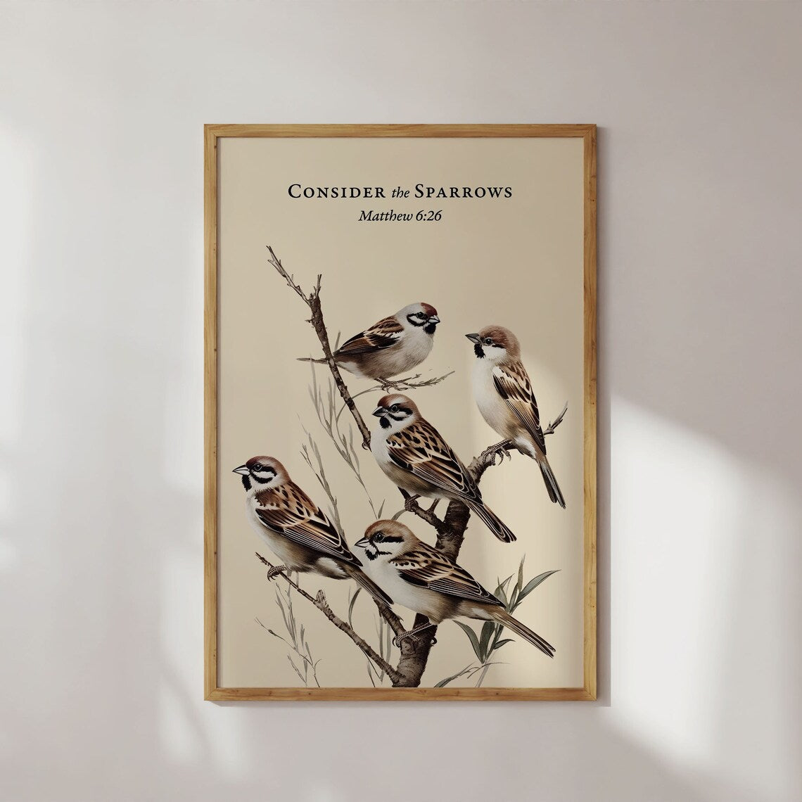 Consider the Sparrows - WD1226 - 16 X 24 Inches - Sale