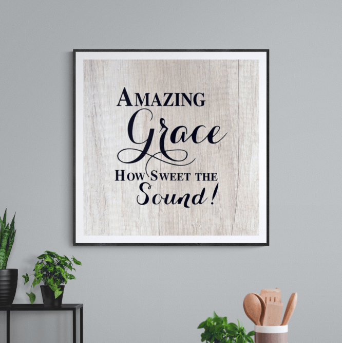 Amazing Grace - WD1023 - 18 x 18 inches - Sale