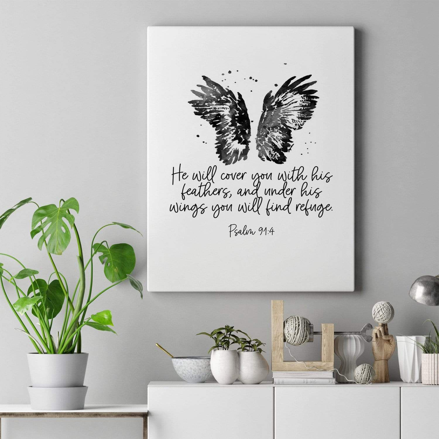 Living Words Wall Decor Under His Wings