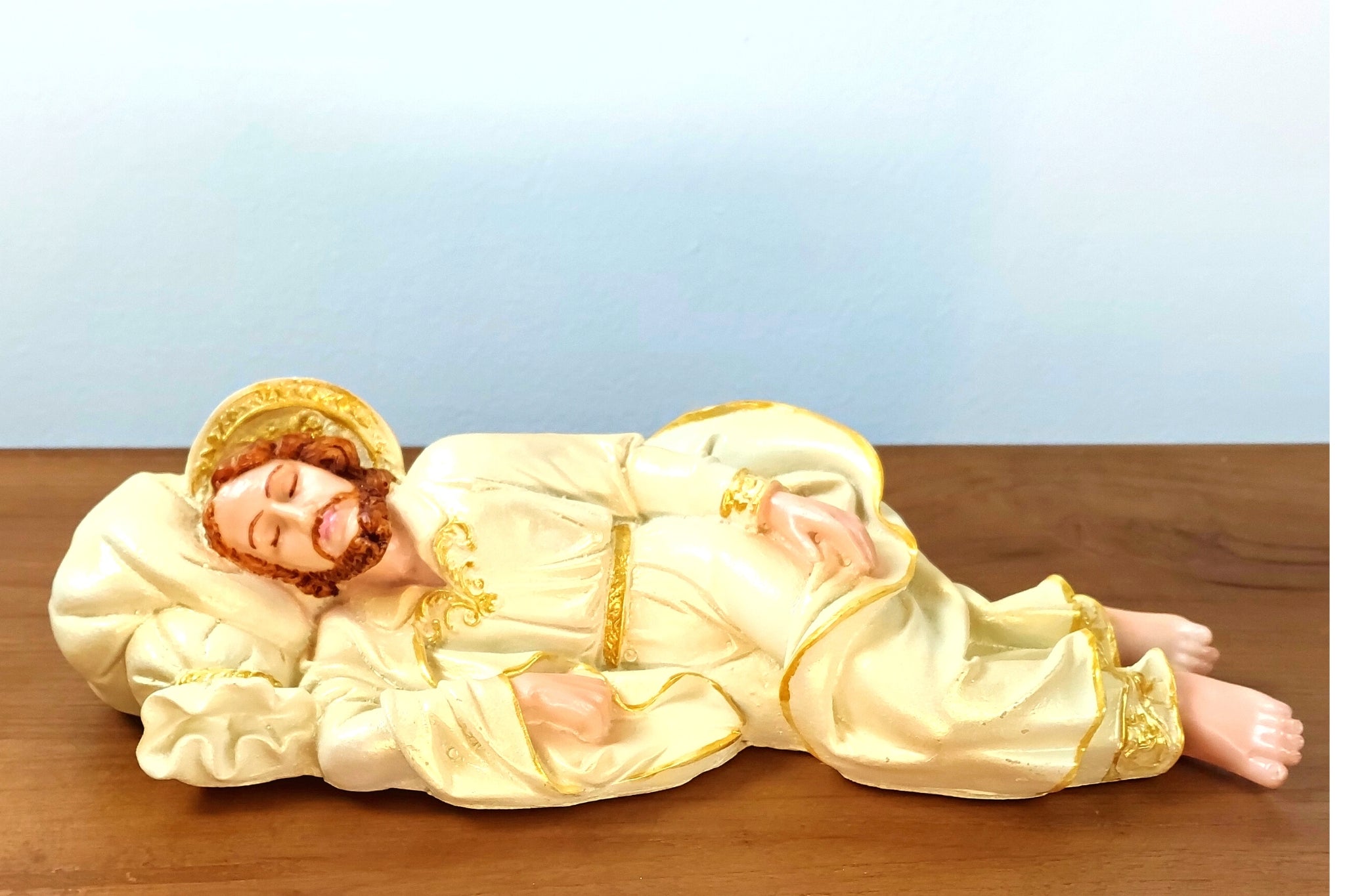 Sleeping St. Joseph 11 Inch Ivory Color | A Peaceful Addition to Your Home | Living Words
