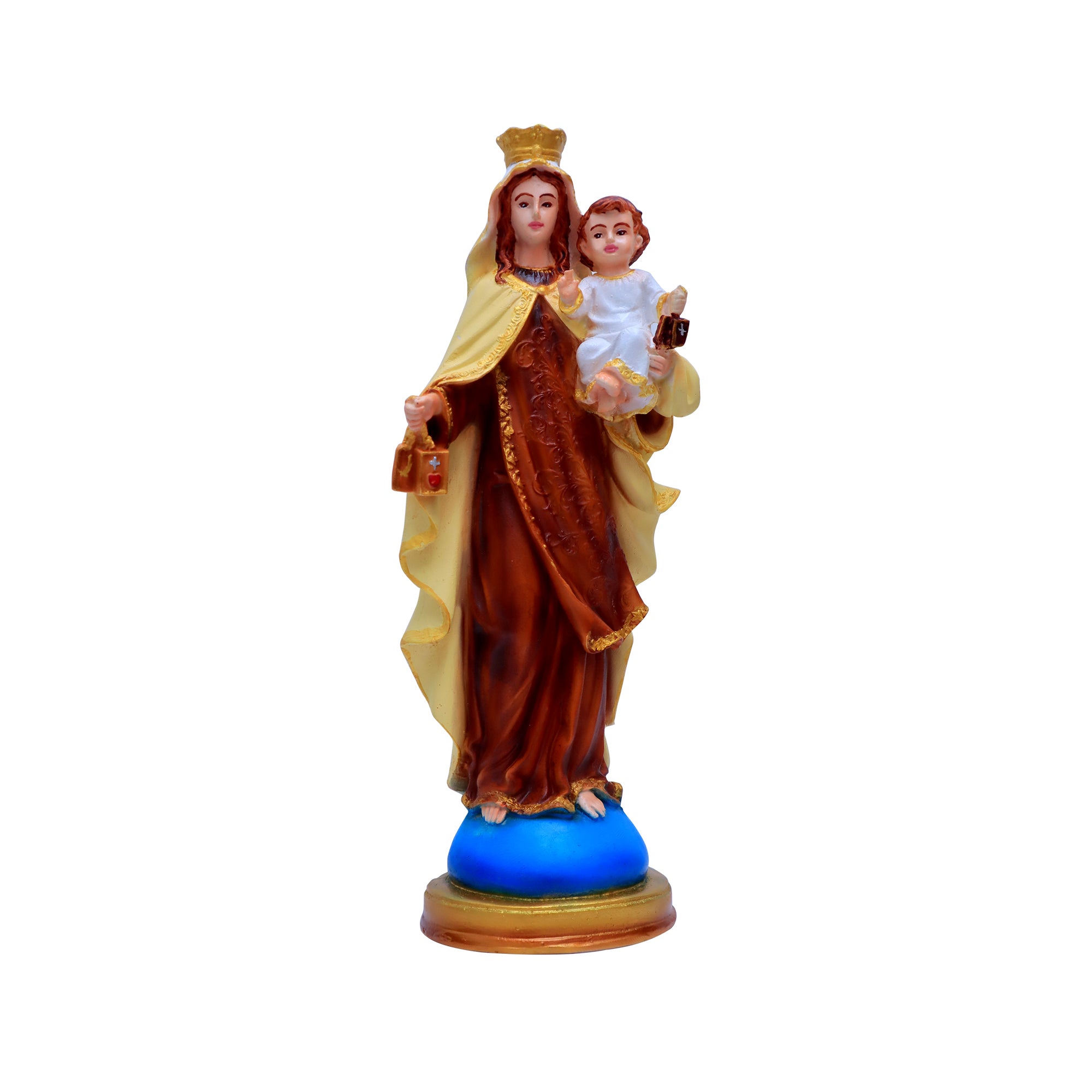 Poly Marble Statue of Our Lady of Mount Carmel, 12 Inch | Living Words