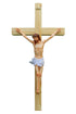 Living Words 35 Inch Wooden Crucifix for Spiritual Inspiration