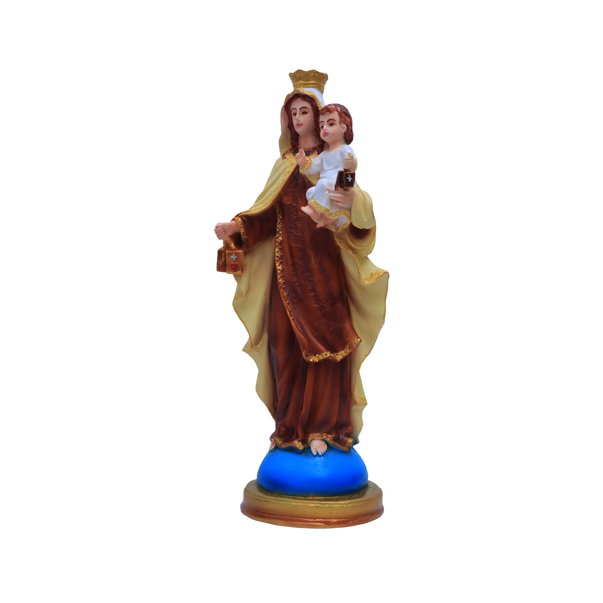 Poly Marble Statue of Our Lady of Mount Carmel, 12 Inch | Living Words