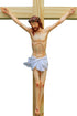 Living Words 35 Inch Wooden Crucifix for Spiritual Inspiration
