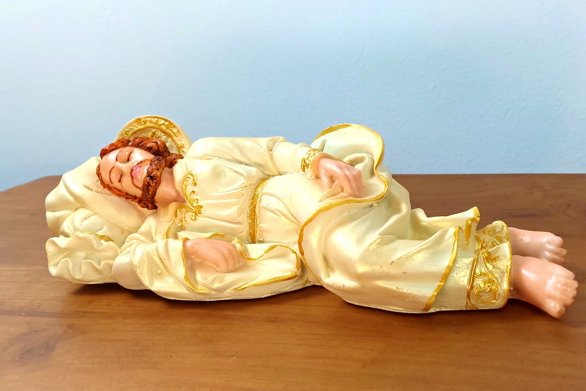 Sleeping St. Joseph 11 Inch Ivory Color | A Peaceful Addition to Your Home | Living Words