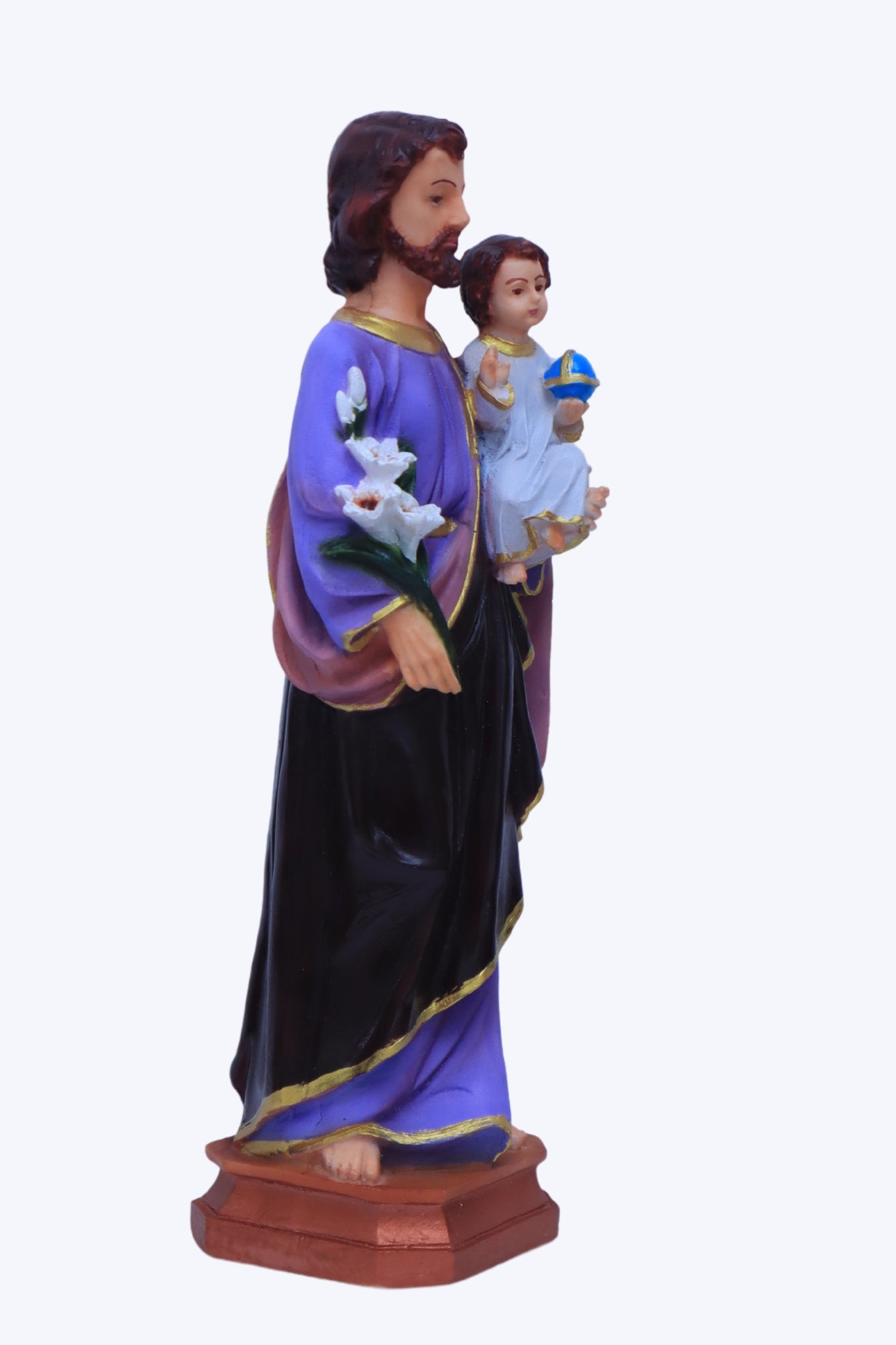 St. Joseph Statue - 8 Inch | Poly Marble Material | Living Words