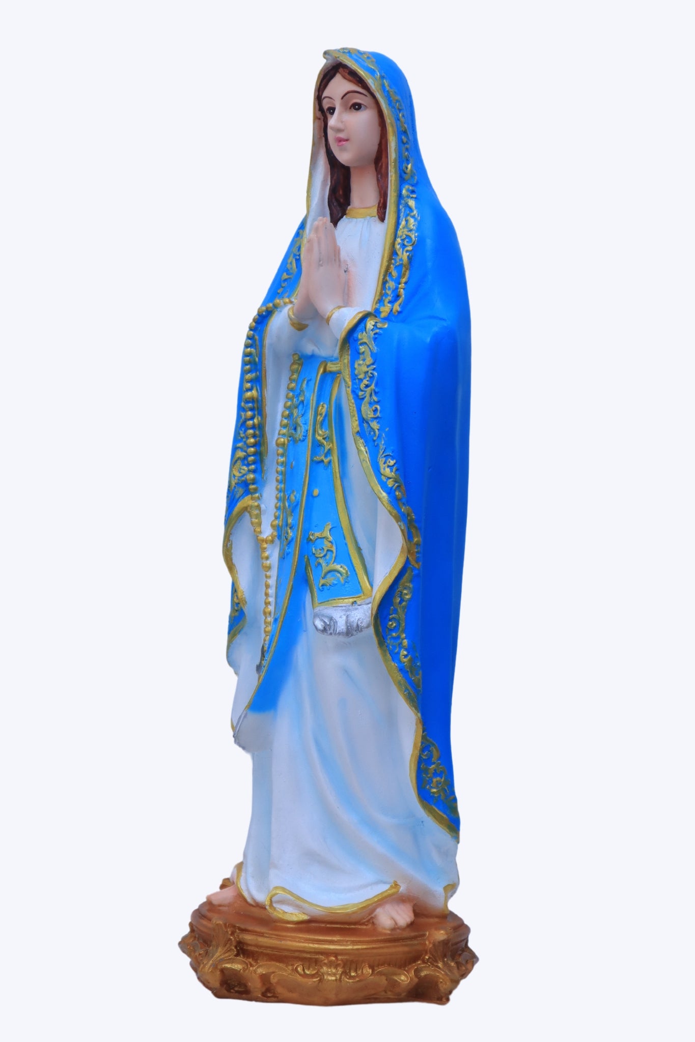 Lady of Lourdes Statue - 18 Inch | Poly Marble Material | Living Words