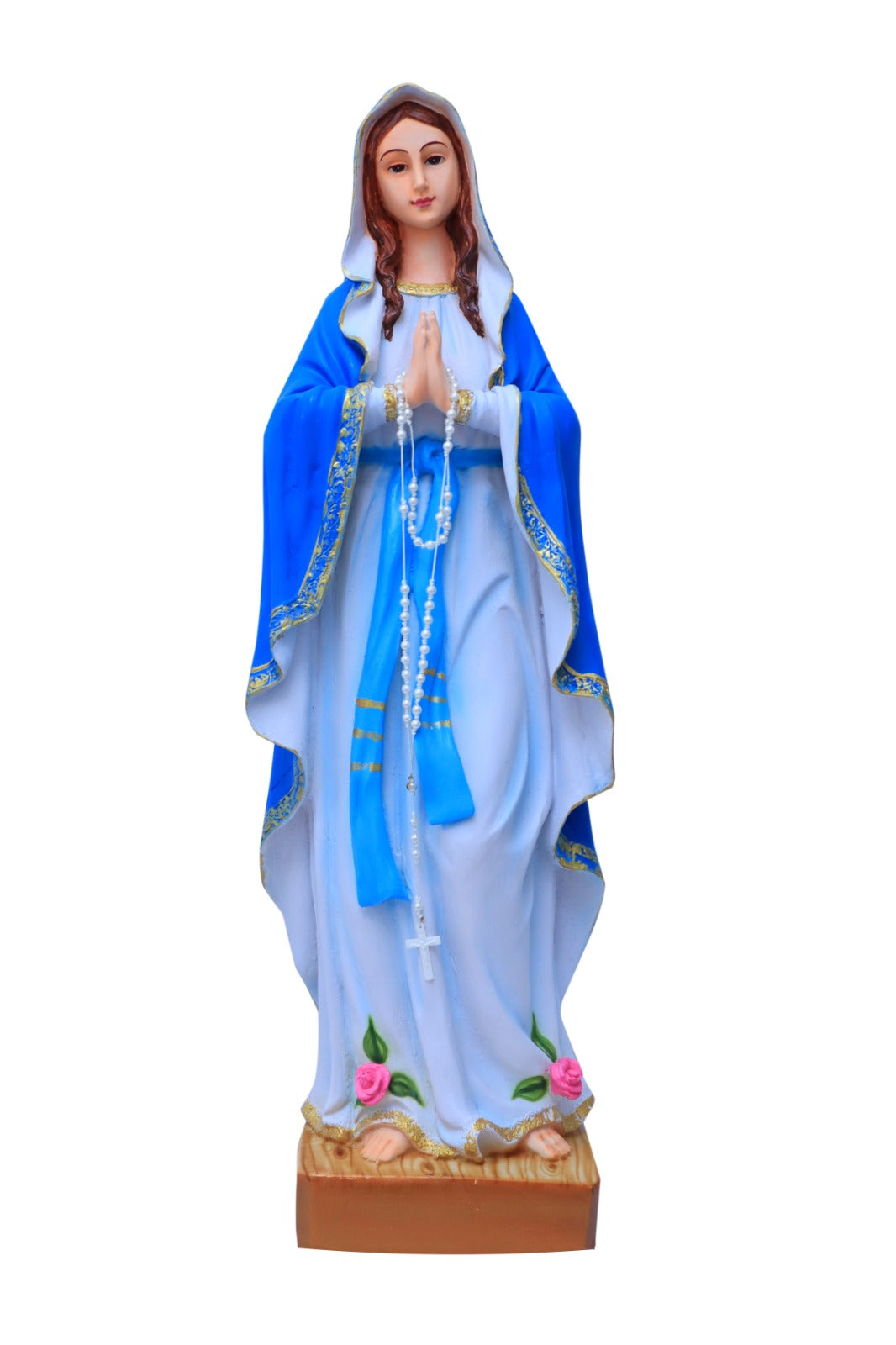 Lady of Lourdes Statue - 23 Inches | Poly Marble Material | Living Words