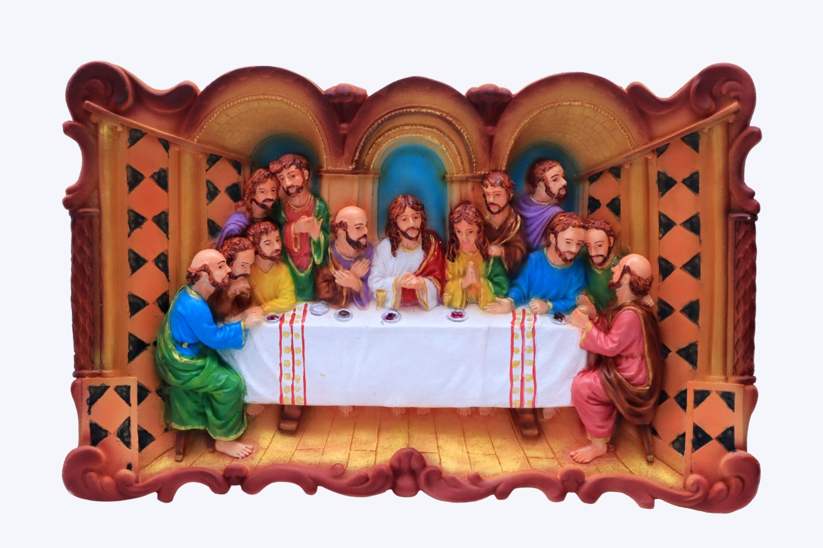 Last Supper Statue - 15 Inch | Poly Marble Material | Living Words