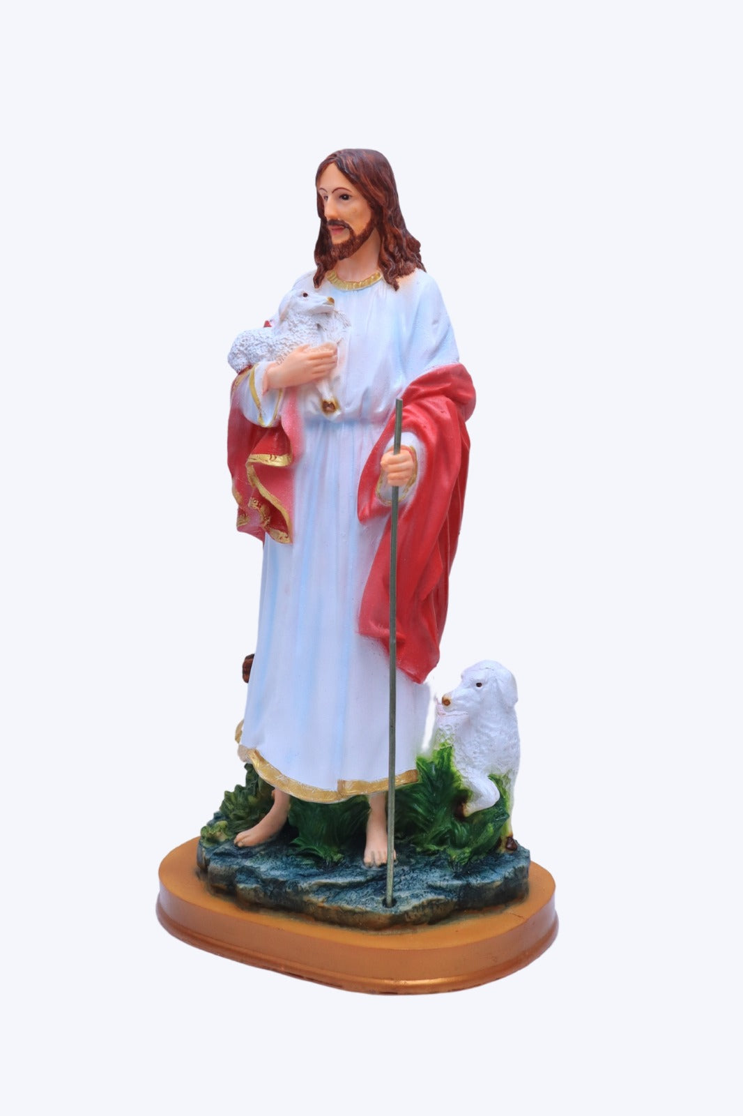  Good Shepherd Statue - 15 Inch | Poly Marble Material | Living Words