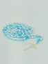 6mm Cross Beads Thread Rosary with Metal Crucifix-Blue- R101