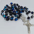Tyre Crystal Wire Rosary Multi Black-R125