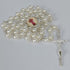 Pearl Beads Wire Rosary White-R128