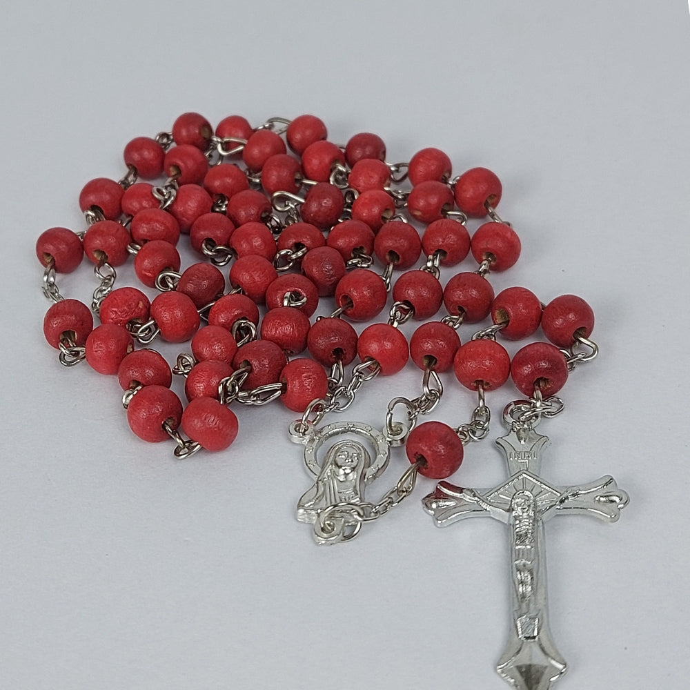Scented Rose Beads Rosary (Wood)-R129
