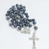 Glass Beads Wire Rosary Multi Black-R124