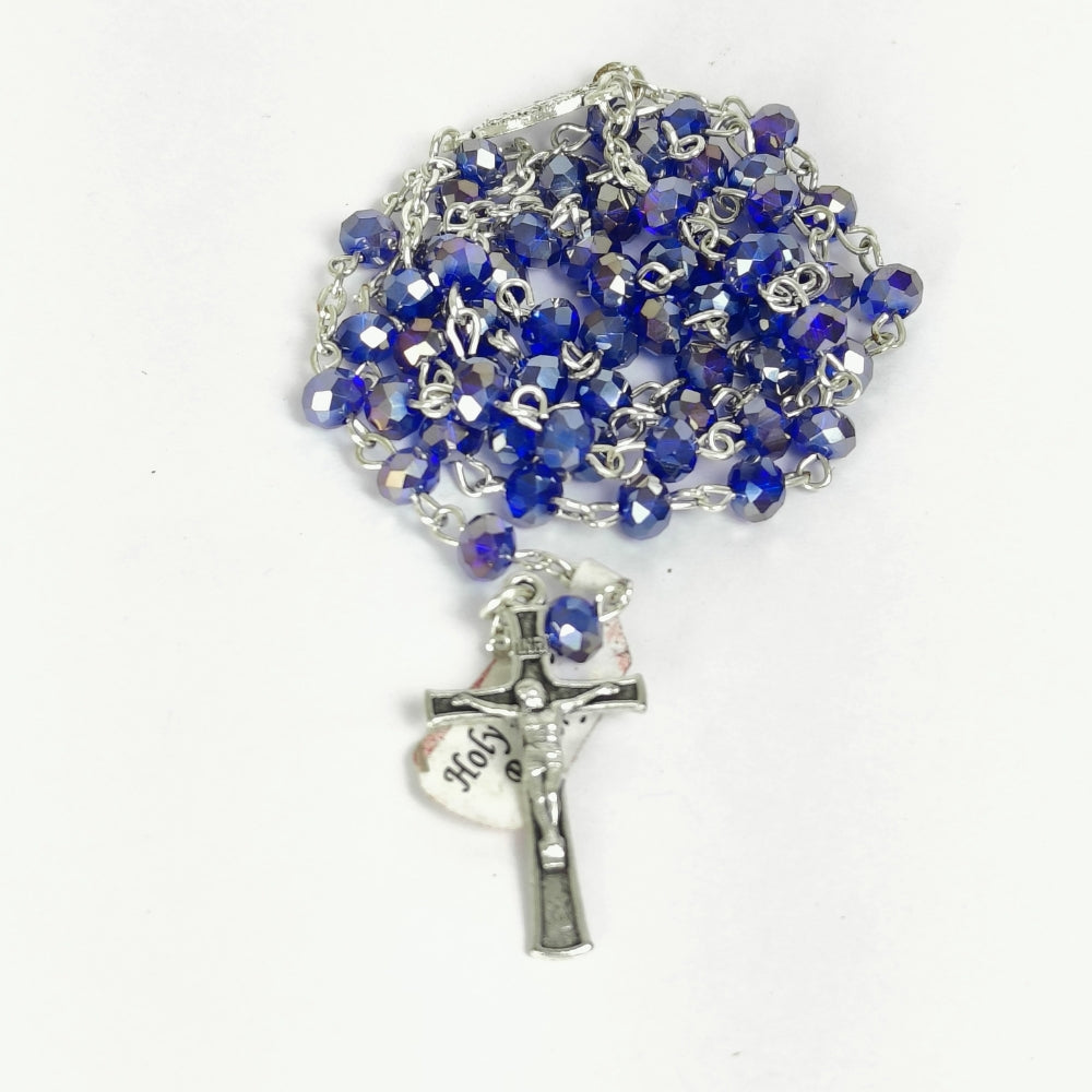 Cutting Stone Rosary Blue-R141