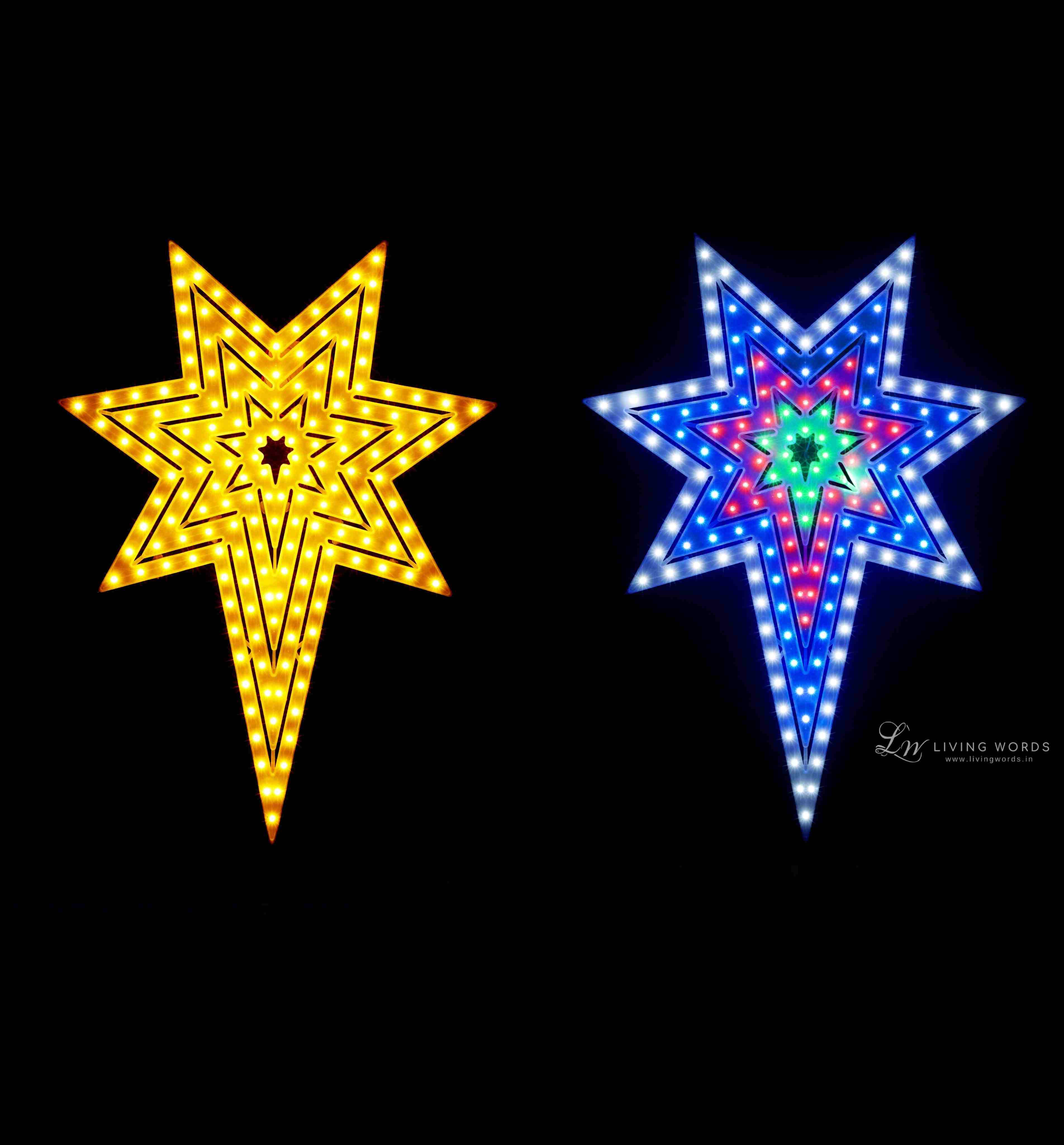 AStar Combo of Two LED Stars ( Multi & Warm)