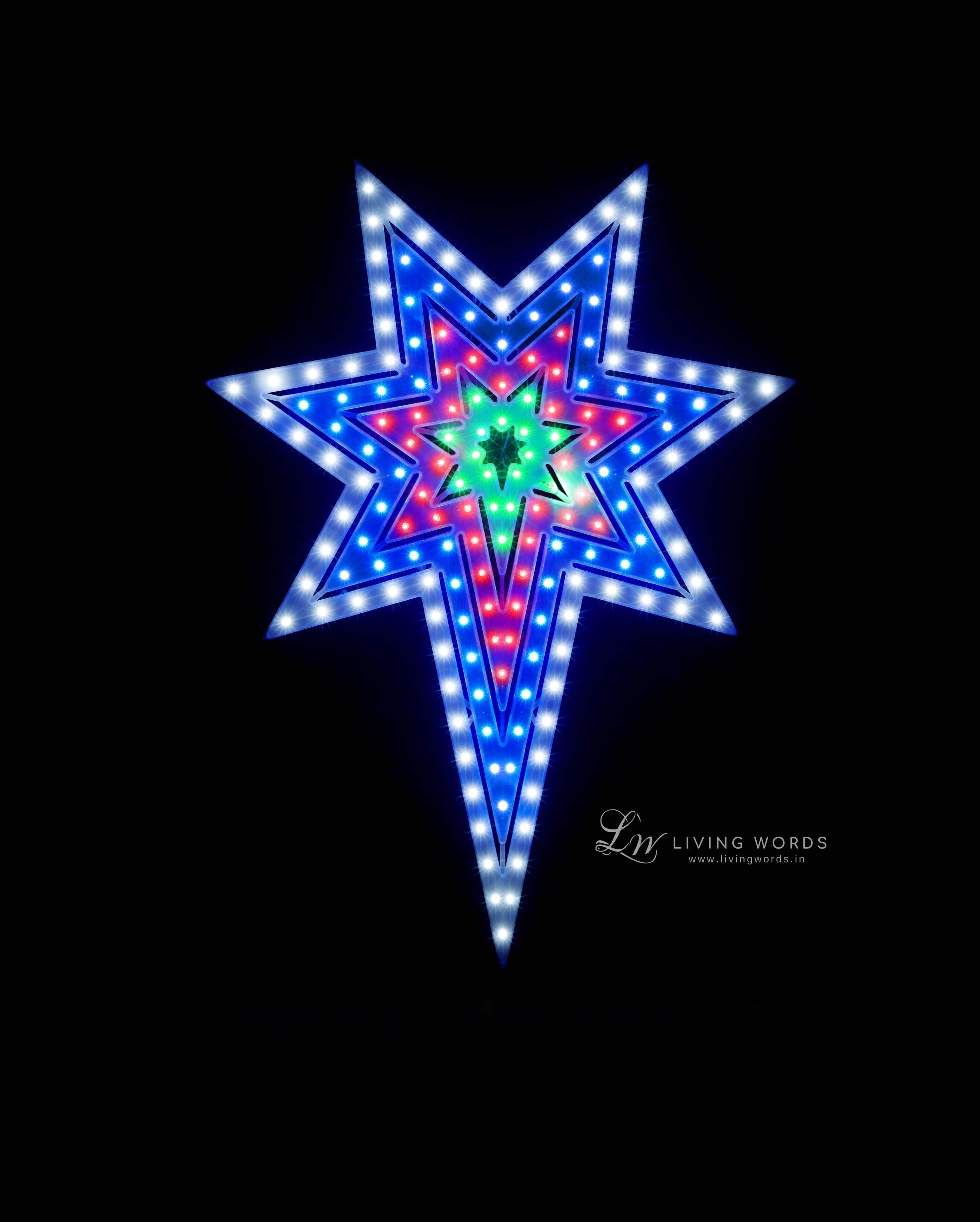 AStar Combo of Two LED Stars ( Multi & White)