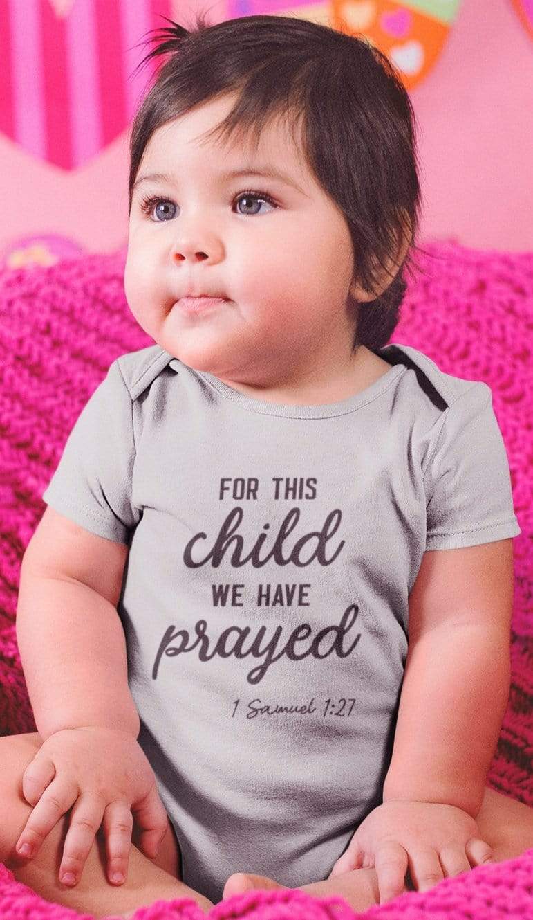 Living Words 0-5M / Grey For this child we have prayed