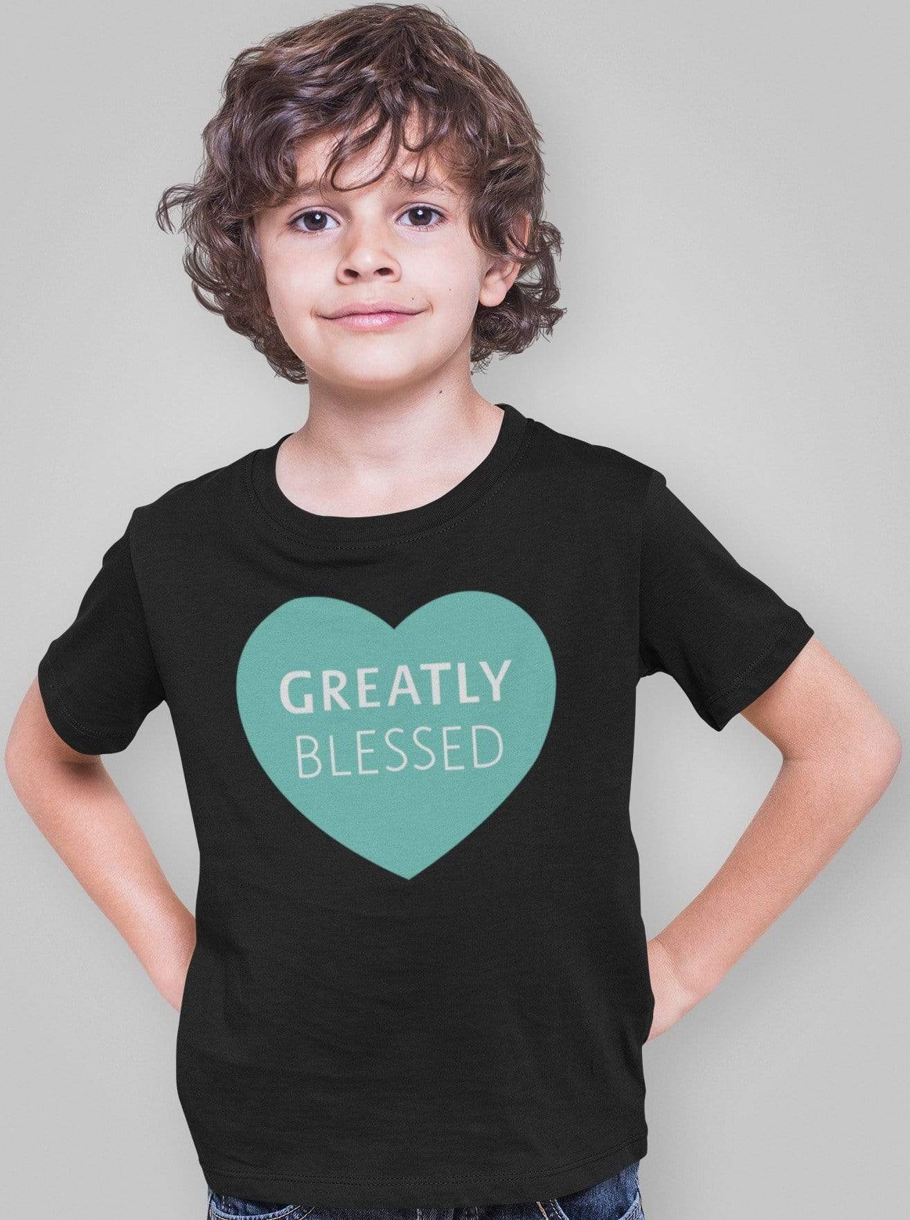 Living Words Boy Round neck Tshirt 0-11M / Black Greatly Blessed