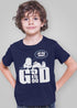 Living Words Boy Round neck Tshirt 0-11M / Navy Blue God is good all the time