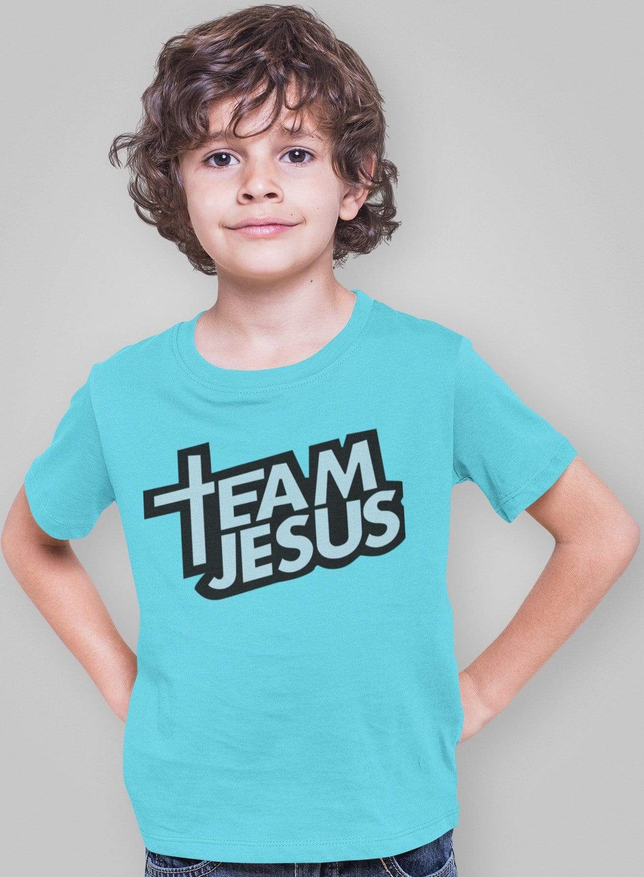 Living Words Boy Round neck Tshirt 0-11M / Sky Blue Team Jesus