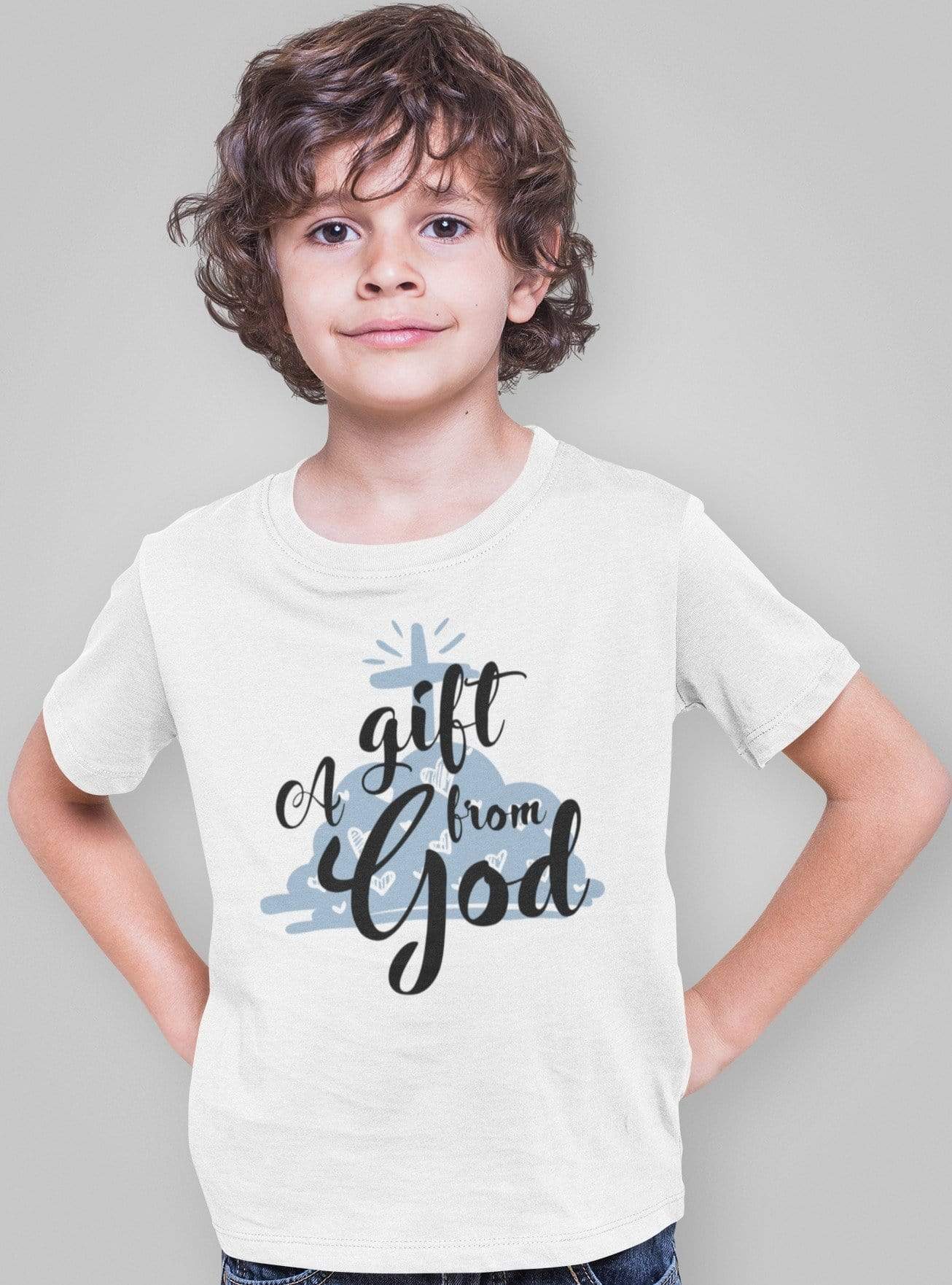 Living Words Boy Round neck Tshirt 0-11M / White A gift from God
