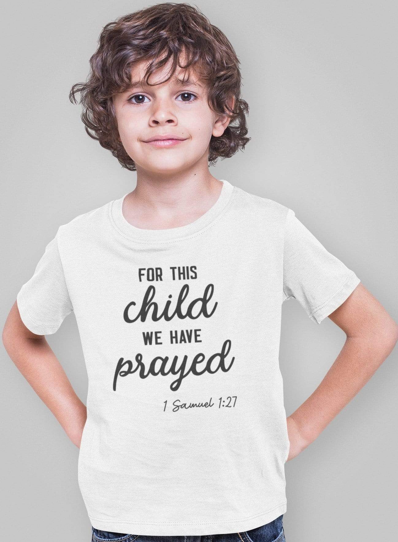 Living Words Boy Round neck Tshirt 0-11M / White For this Child we have prayed