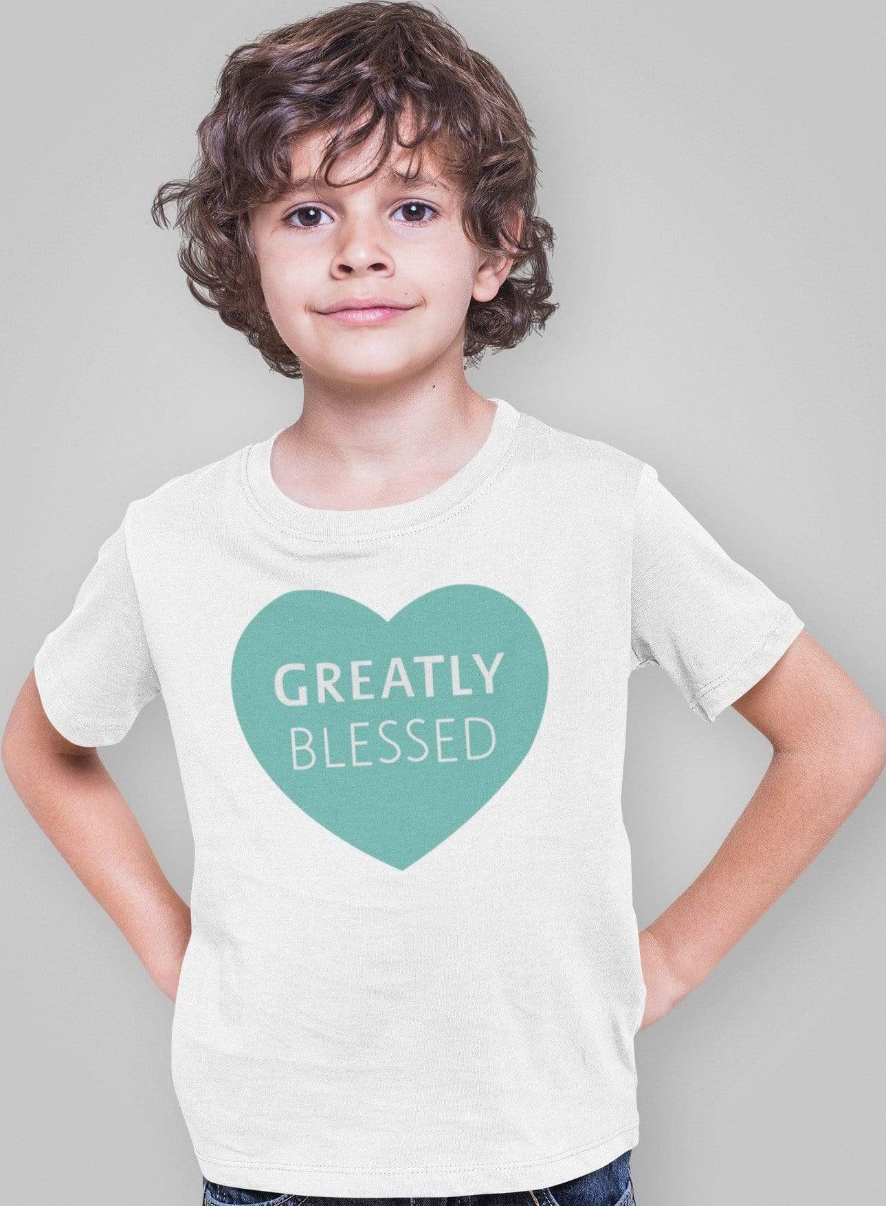 Living Words Boy Round neck Tshirt 0-11M / White Greatly Blessed