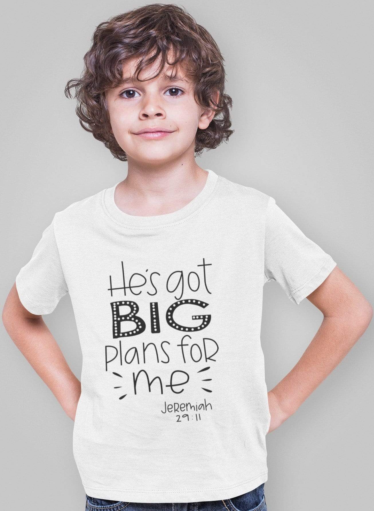 Living Words Boy Round neck Tshirt 0-11M / White He's got big plans for me