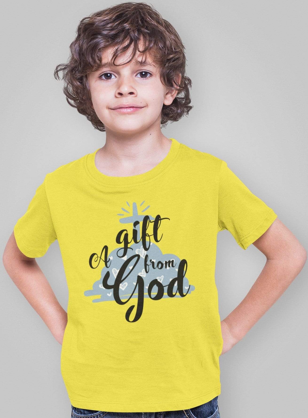 Living Words Boy Round neck Tshirt 0-11M / Yellow A gift from God