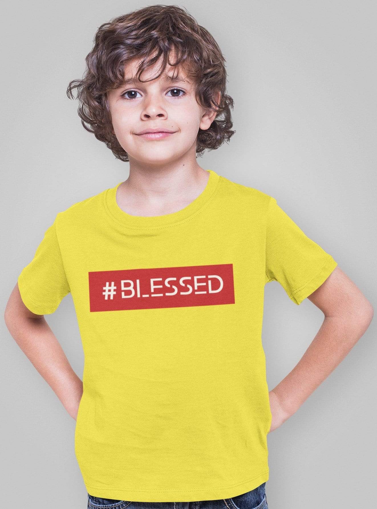 Living Words Boy Round neck Tshirt 0-11M / Yellow Blessed