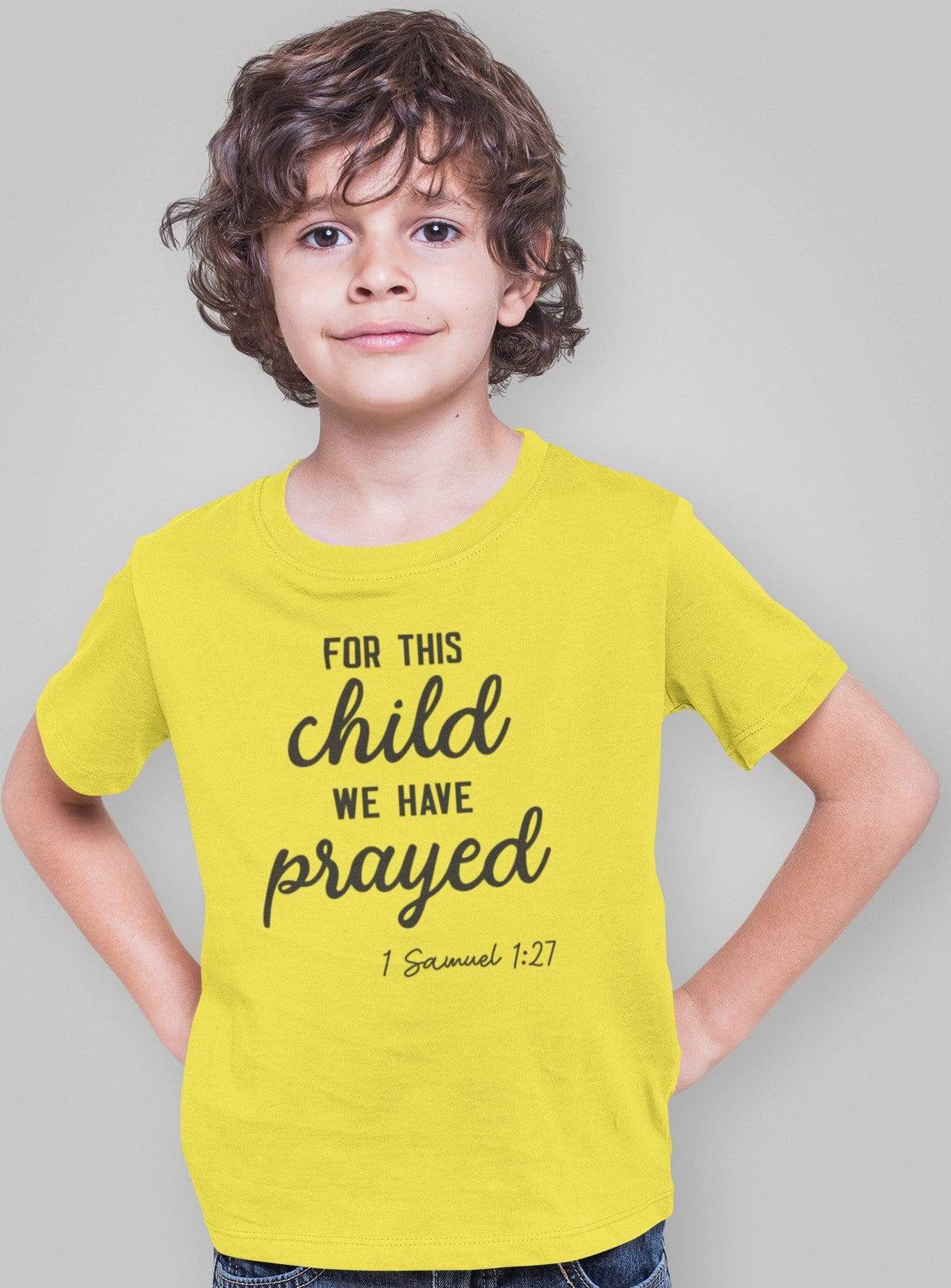 Living Words Boy Round neck Tshirt 0-11M / Yellow For this Child we have prayed