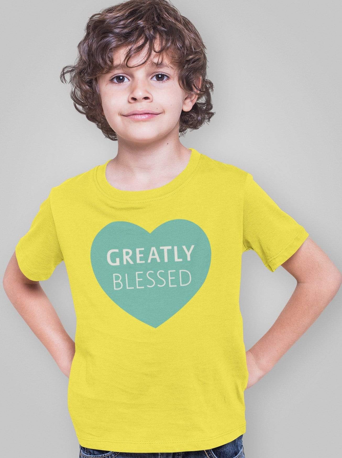 Living Words Boy Round neck Tshirt 0-11M / Yellow Greatly Blessed