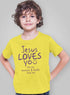 Living Words Boy Round neck Tshirt 0-11M / Yellow Jesus loves you like my Dad & Mom