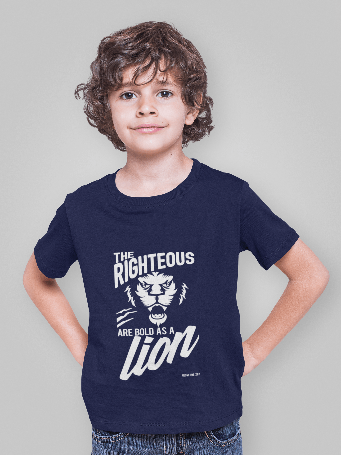 Living Words Boy Round neck Tshirt 0-12M / Navy Blue THE RIGHTEOUS