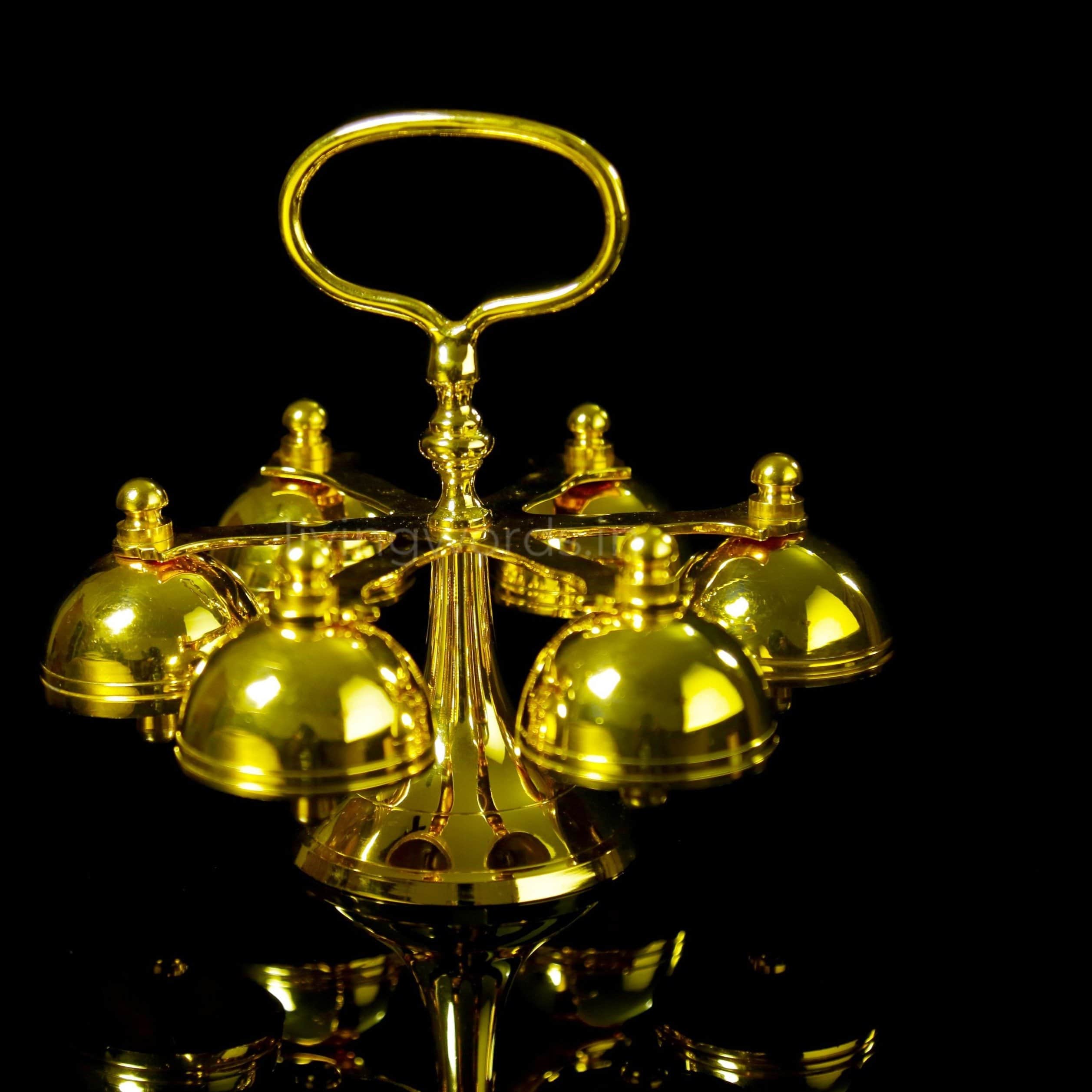 Living Words Church Articles Altar Bells - Gold Plated ( 3 bells to 6 bells)