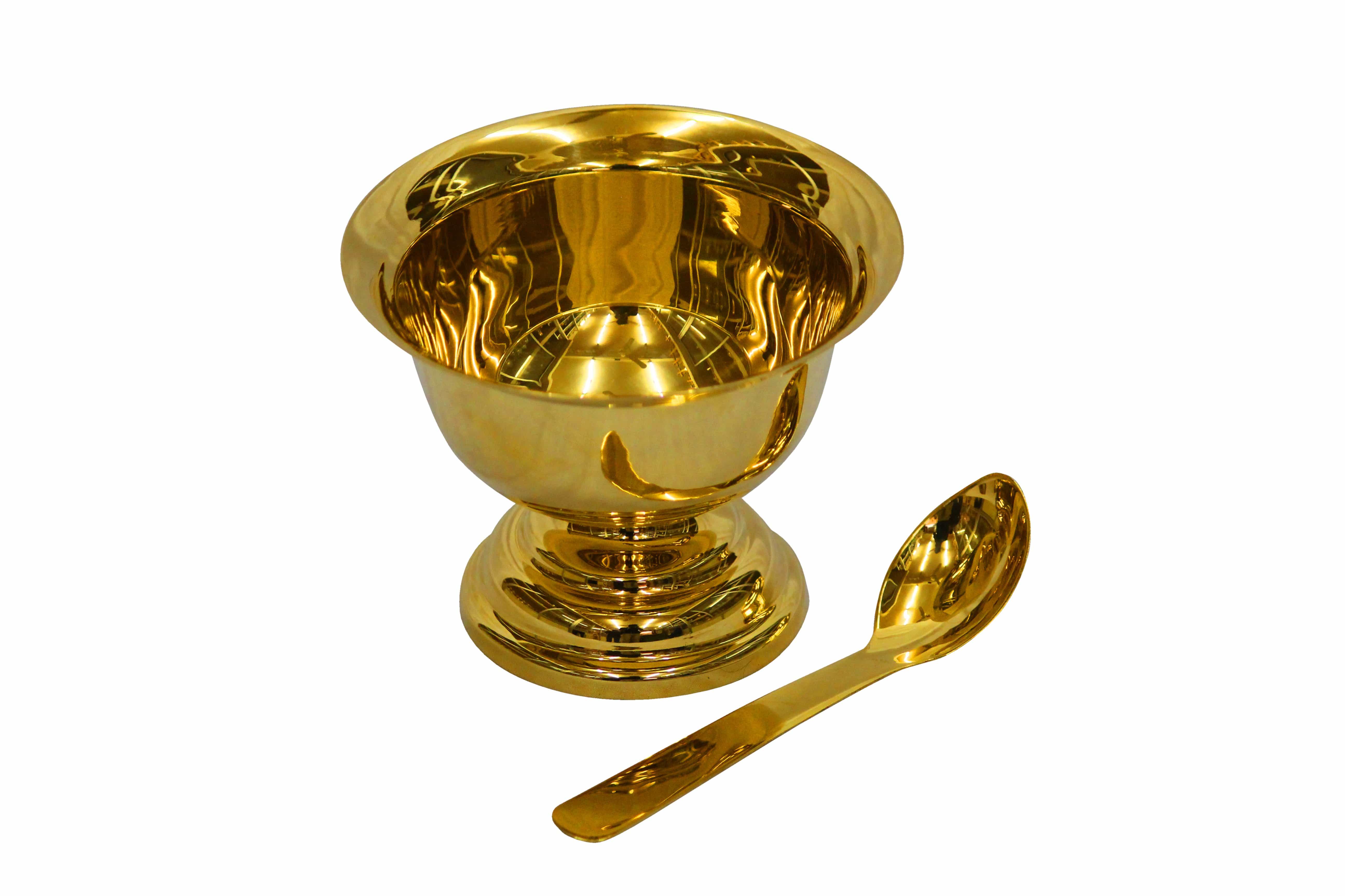 Living Words Church Articles Incense Boat - Gold plated
