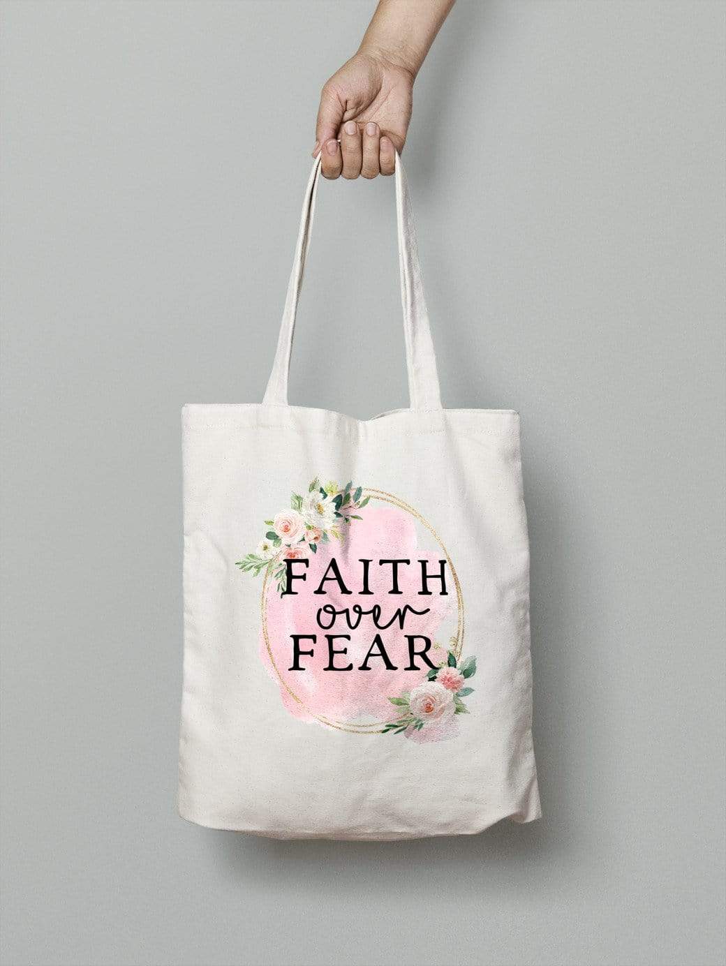 Living Words Faith over fear - Tote Bag
