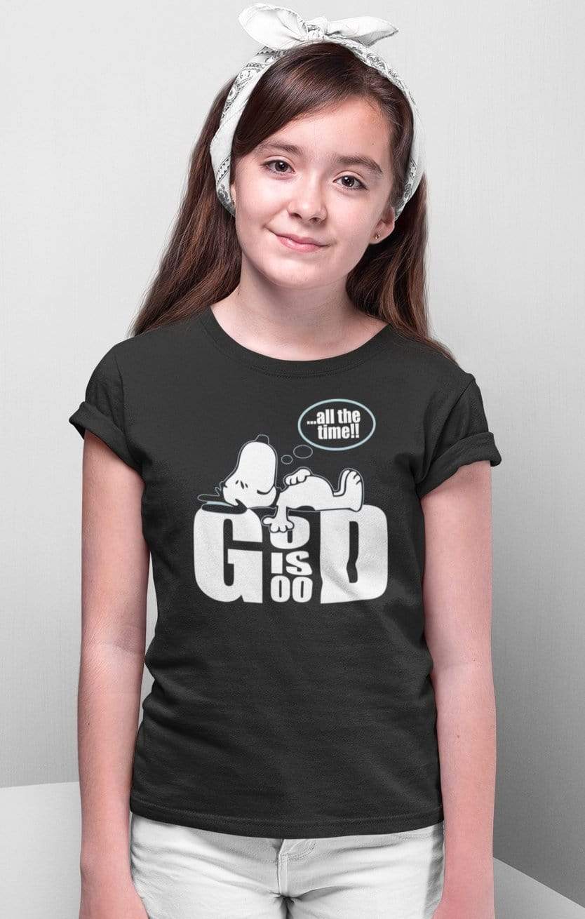 Living Words Girl Round Neck Tshirt 0-11M / Black God is good all the time